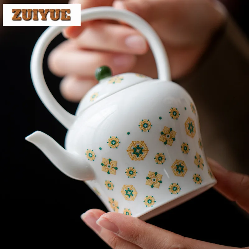 180ml Jade Clay Teapot with Infuser - Elegant Tea...