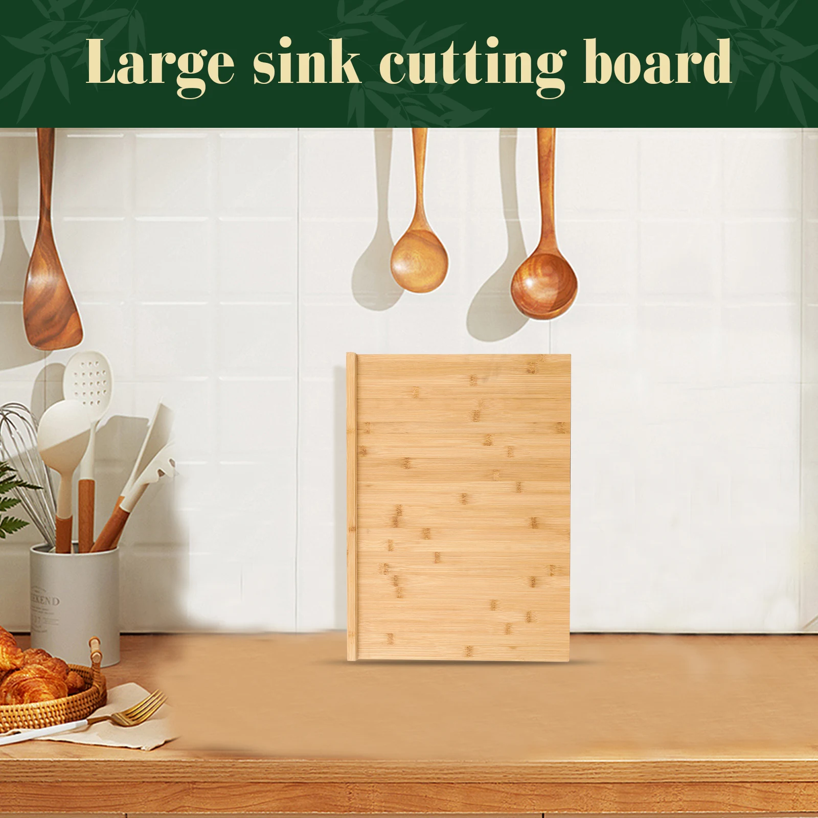 Over-the-Counter Pastry Board with Reverse Groove Kitchen Chopping Board 21.65x15.75 in Chopping Block Kitchen Supplies