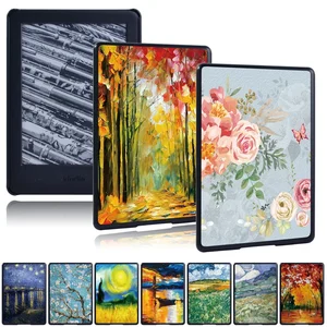 For Kindle Paperwhite 1/2/3/4/Kindle 8th Gen 2016/Kindle 10th Gen 2019Tablet Case Ultra-Thin Paint Print Protective Back Shell