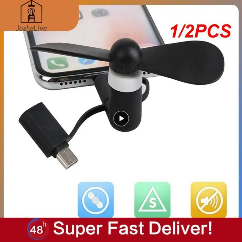 

1/2PCS 3-In-1Mini USB Fan Type C Micro USB Mini Fan Cooler for HTC Cell Phone High Quality USB