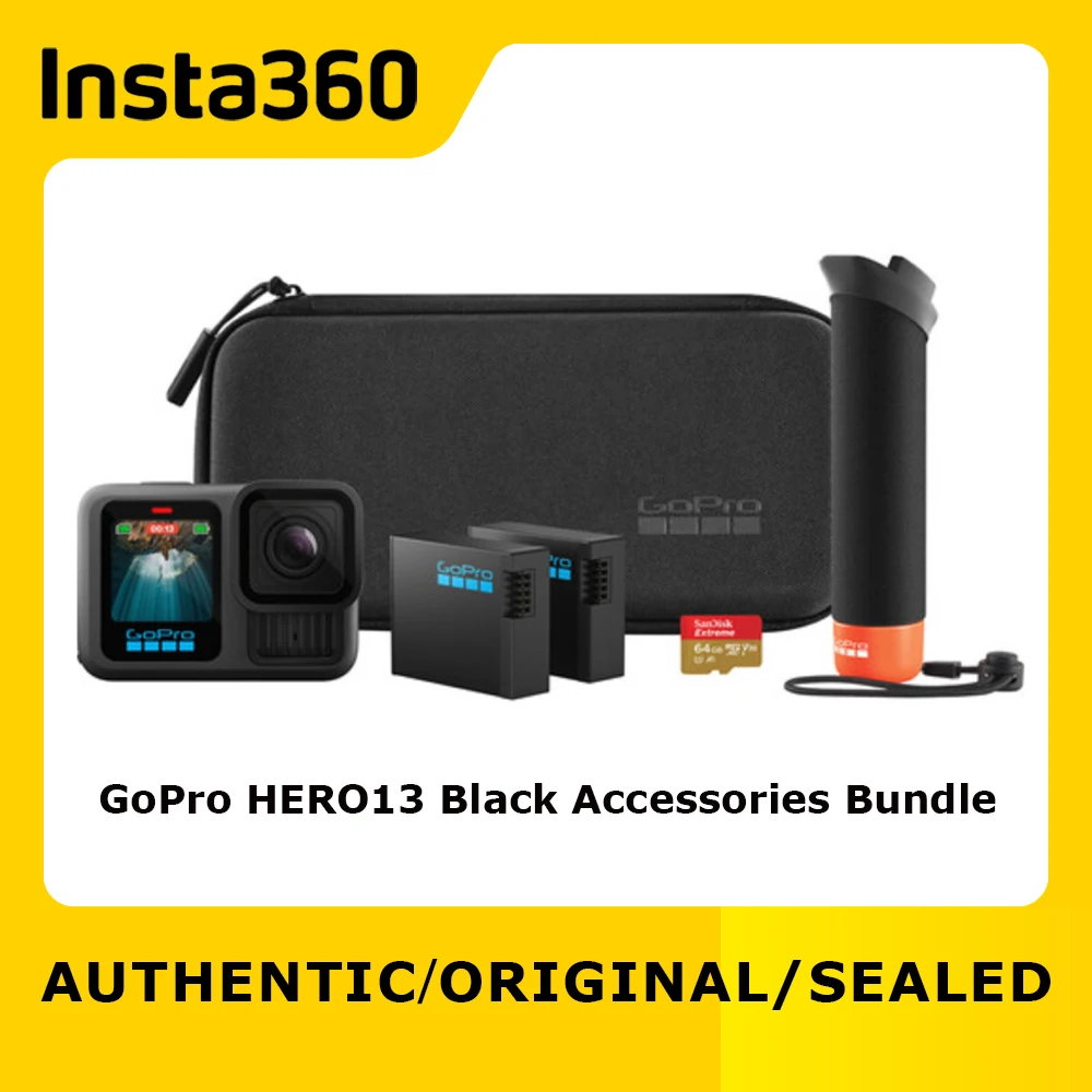GoPro HERO13 Black Power Bundle - Mit 3 Akkus, Ladegerät & Zubehör