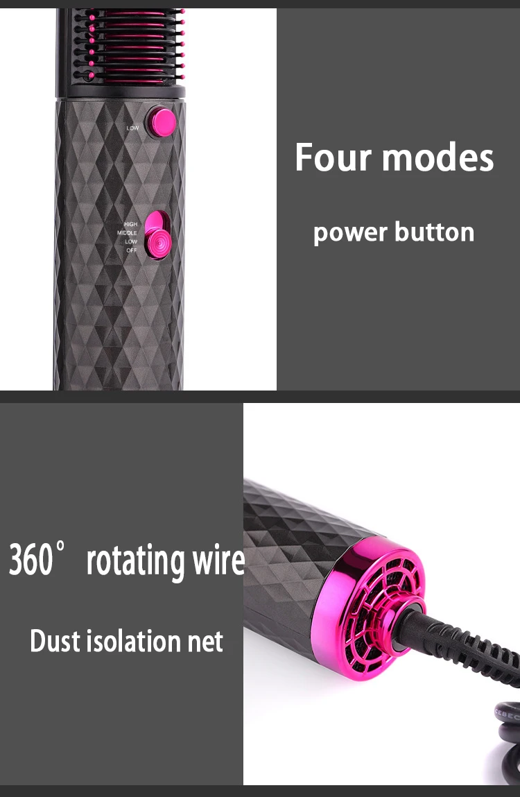 Multi-function Magic Styling Tool Three-In-One Blow-Roll Straight Dry And Wet Two-Use Hot Air Comb That Does Not Hurt Hair 16 S22535a310ee24d93a09a08f59a091aabk