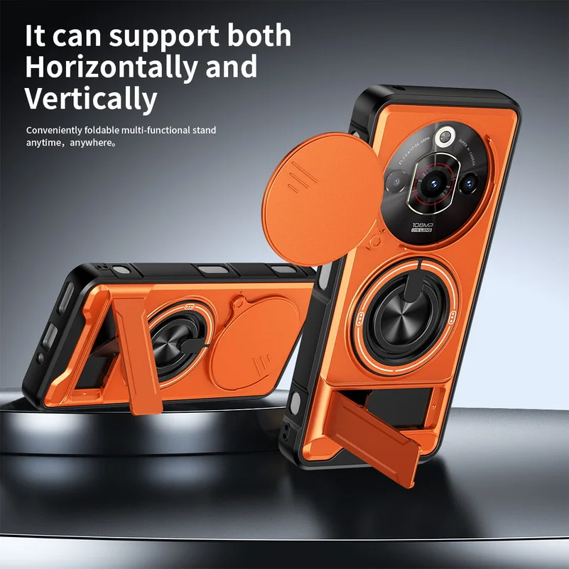 Dual-Function Ring Grip with Built-in Magnetic Car Holder Phone Case