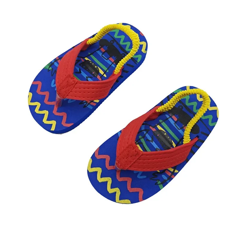 Summer Kids Slippers Cartoon Printing Flip-flops Boys Girls Outdoor Toddler Beach Clip-on Drag Sandals beach shoes children sandals baby shoes kids shoes kids sandals