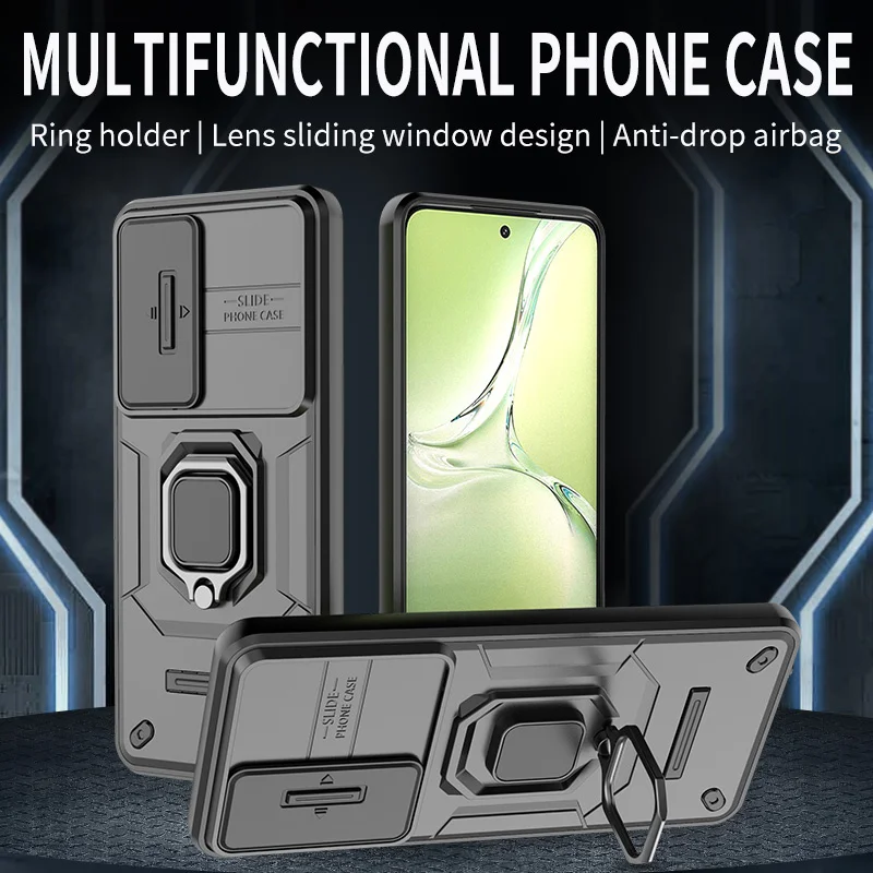 Armor Shockproof Case with Magnetic Stand Holder and Ring Grip