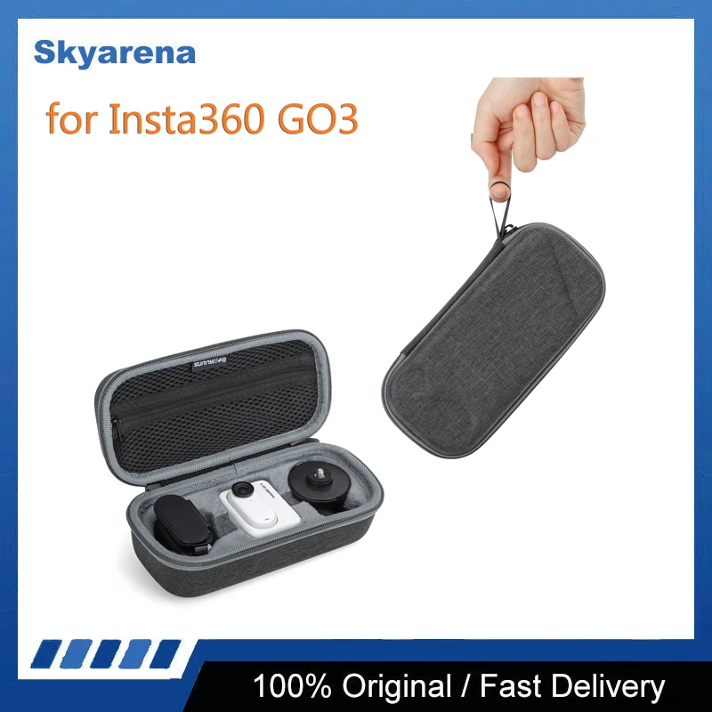 

Storage Bag for Insta360 GO3 Lightweight Portable Handbag Small Hanging Bag GO3 Set Combo Carrying Case Action Camera Accessory