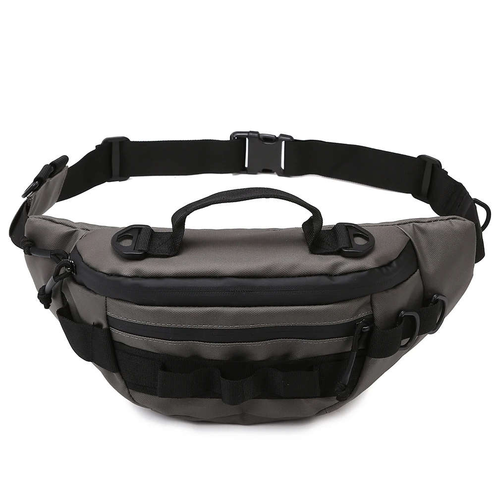 Men Fishing Waist Pack Waterproof Tactical Fanny Pack Multifunctional Fishing Tackle Bag Anti-Theft for Travel Fishing