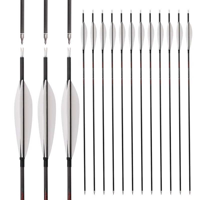 Frecce In Legno 30 Pollici TY Archery: Piume Di Tacchino Per Caccia E Tiro Con L'Arco