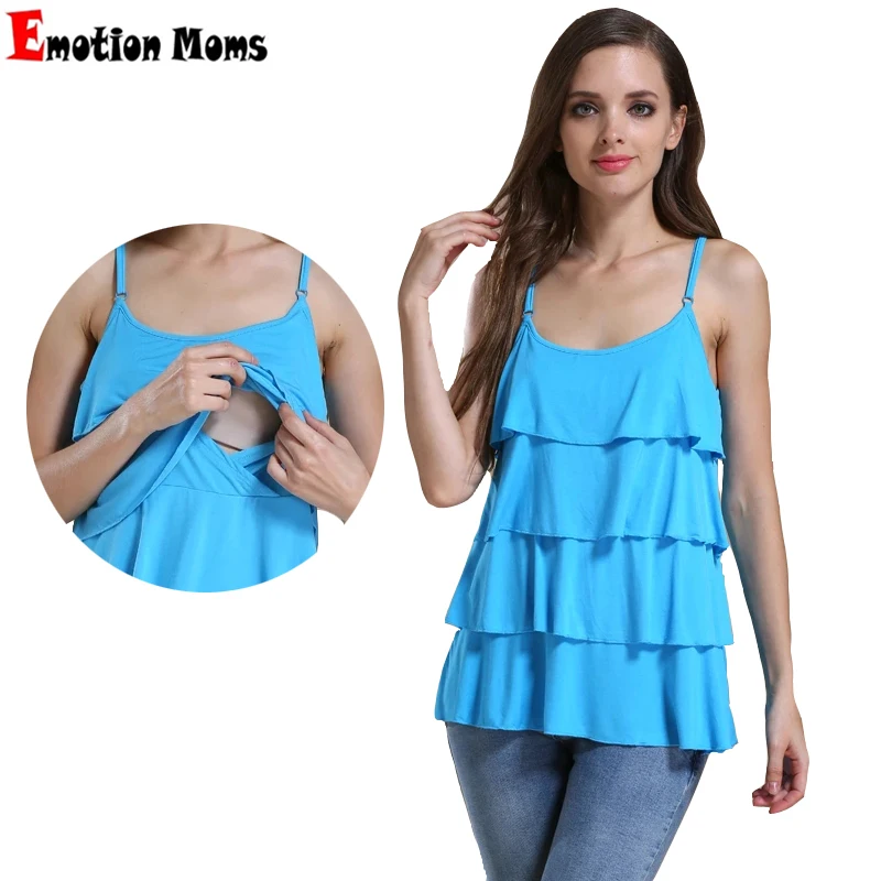 

Emotion Moms Summer Maternity Clothes Camisole Maternity Tank Tops Breastfeeding Clothing for Pregnant Women Vest Tops