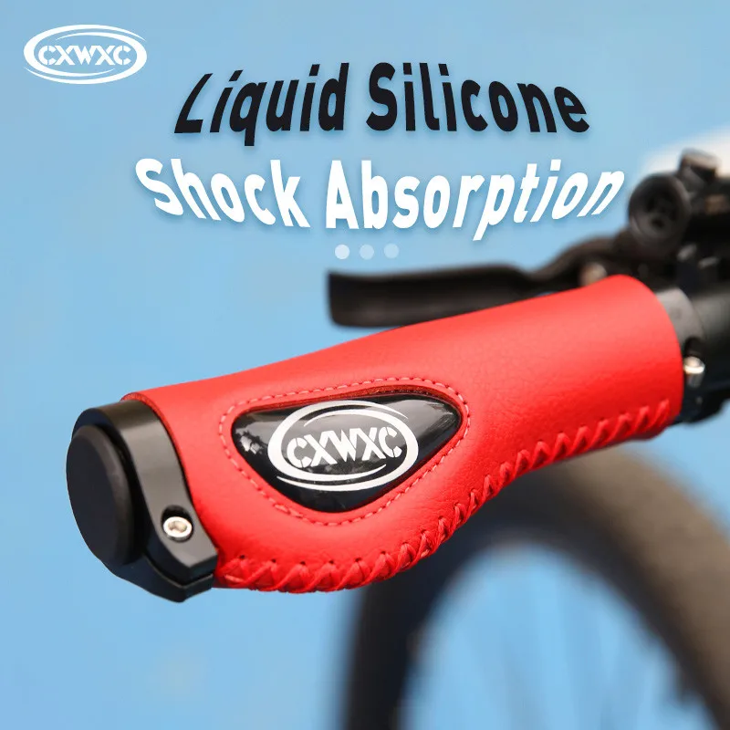 CXWXC Bicycle Grips MTB Liquid Silicone Gel Handlebar Non-slip Shock-absorbing Ultraight Mountain Bike Handlebar
