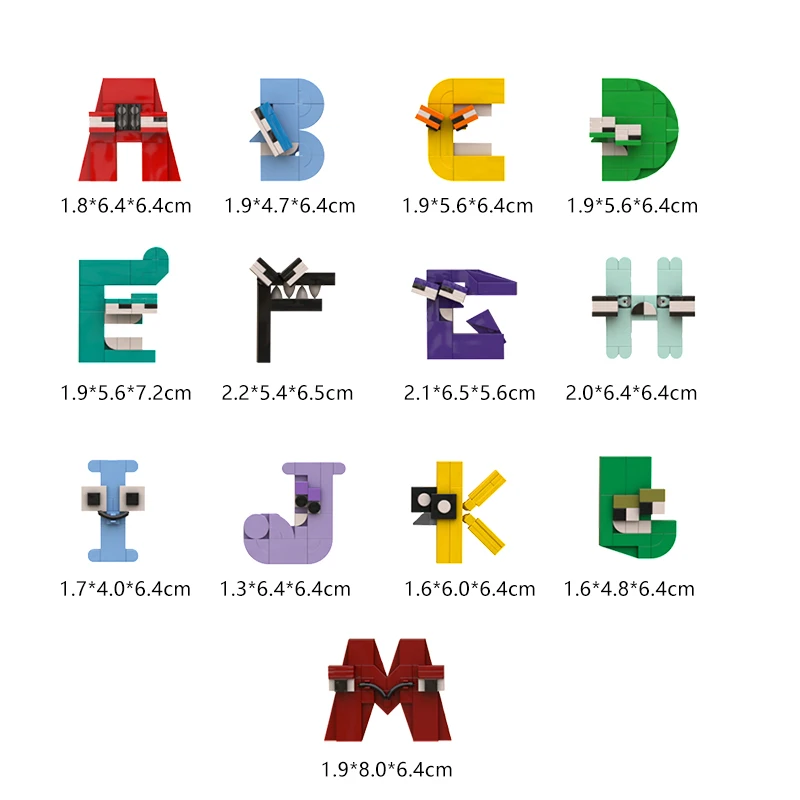 26 Style Alphabet Building Blocks English Letters Lore Puzzle Alphabet  Shape Matching Moc Bricks Montessori Toys For Kids - Blocks - AliExpress