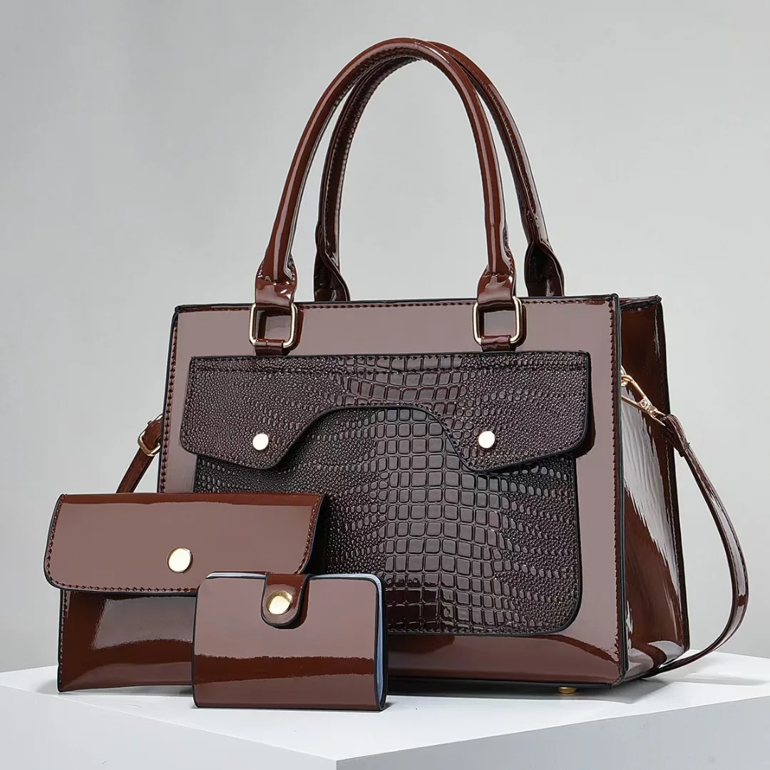 

Women's New With Shoulder Crossbody Three Piece Set