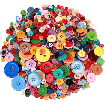 Round Resin Buttons Mixed Color 100Pcs 1-3cm 2