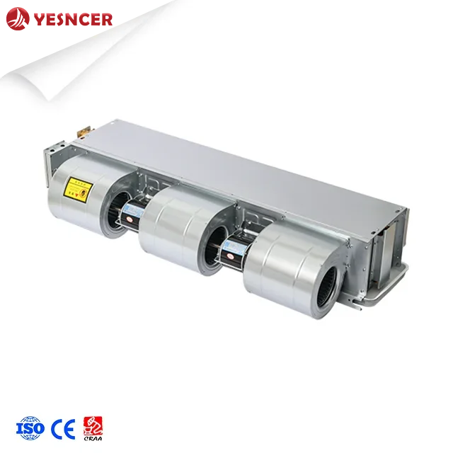 Hvac systems Chilled Water Fancoil ceiling horizontal concealed ducted type hydronic fcu fan coil units for heating and cooling