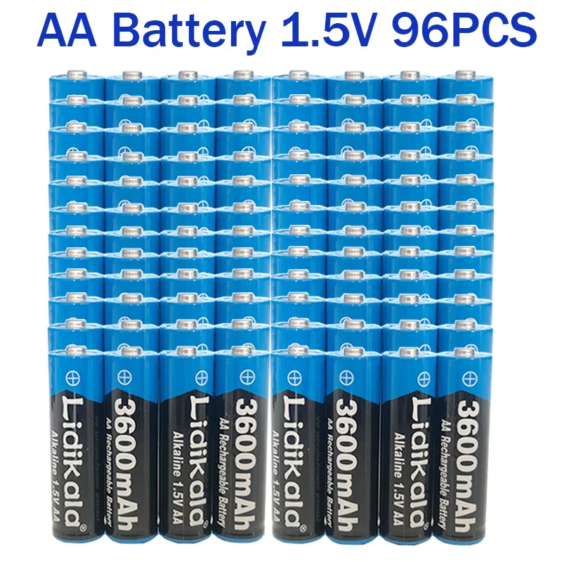 

AA Battery Free Shipping 2023New Bestselling1.5V3600mAh Rechargeable Battery for Led Light Toy Camera Microphone Battery 1-96PCS