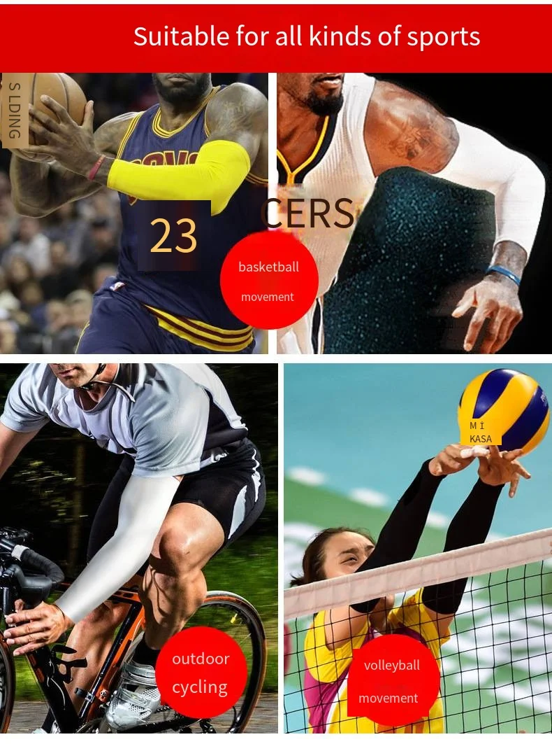 Sports Cool Arm Sleeves Cycling Basketball UV protector compression arm sleeve