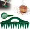 1pc Durable Plastic Hand Dibbler Garden Seeder Tool, 12-Hole Fast Seeding, Waterproof Planting Aid for Efficient Gardening