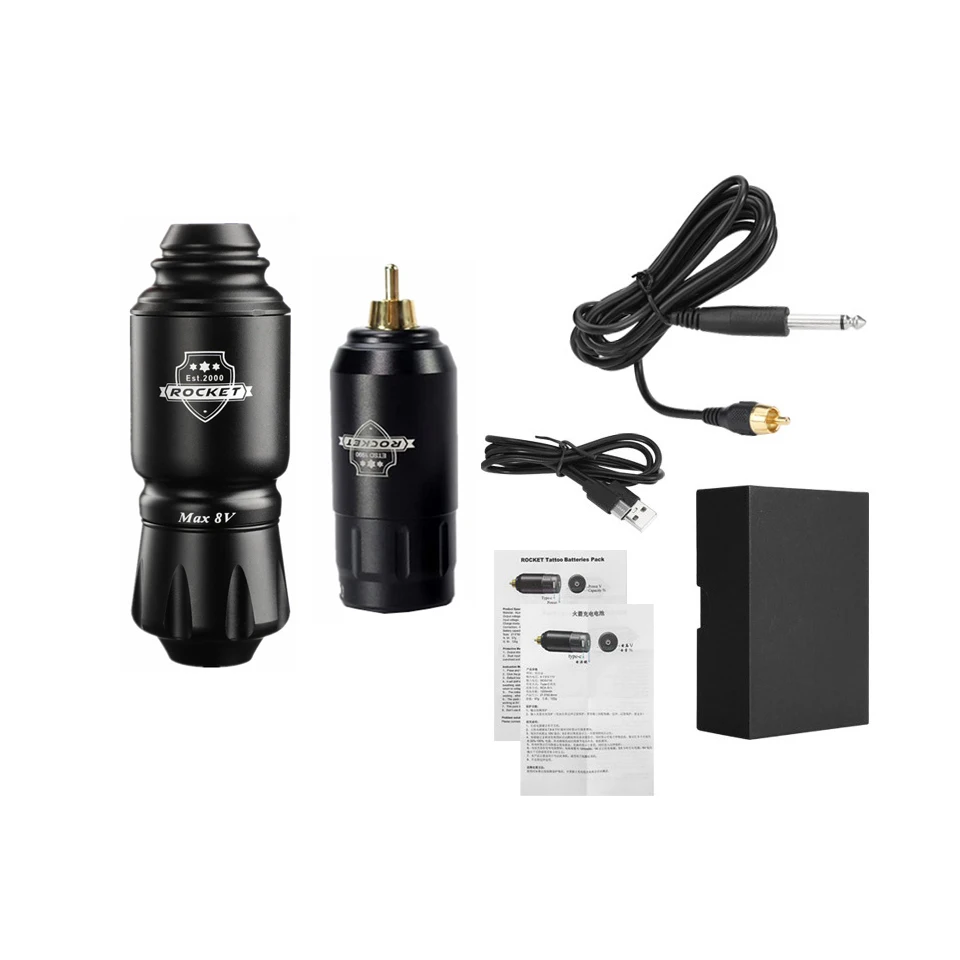 Rocket Tattoo Pen Rotary Gun Motor Machine With RCA Socket