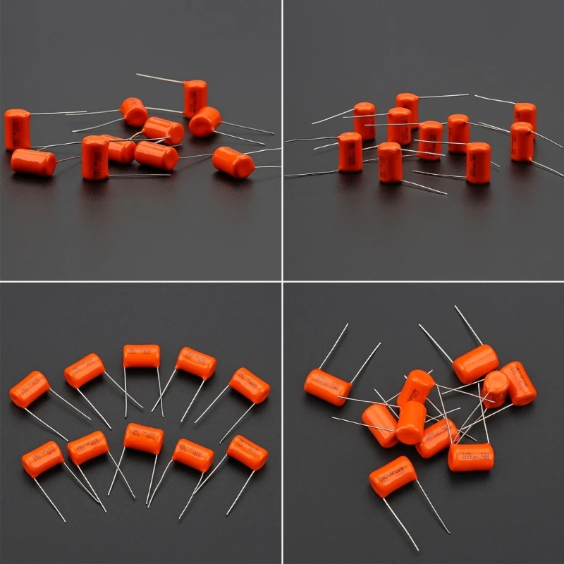 10Pcs Electric Guitar Tone Capacitors Orange Drop Capacitors Tone Caps Polypropylene Film 200v 715P .022uf