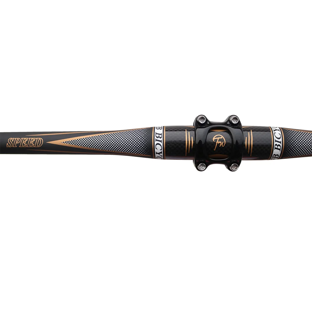 carbon handlebar FCFB gold matt glossy Mountain Bike 3K+UD Carbon Bicycle Handlebar Flat Handle Bar Full Carbon MTB Handlebars bicycle accessories bicycle handlebar