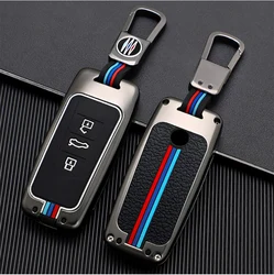 Étui en alliage de Zinc pour VW Volkswagen Touareg 2018 2019 – 2021, coque de support de clé de voiture, pour télécommande à 3 boutons, sans clé pour homme, nouvelle collection 