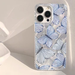 Fairycore Silk Texture Butterfly Ice Phone Case - Hard IMD PC Cover - Redmi Note 11 Pro 4G (BA - T2857)
