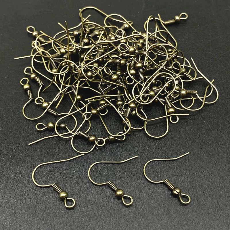 50pcs/lot 20x17mm Gold Color Silver Color Ear Hooks Earrings Clasps Findings Jewelry Making Accessories Earring DIY