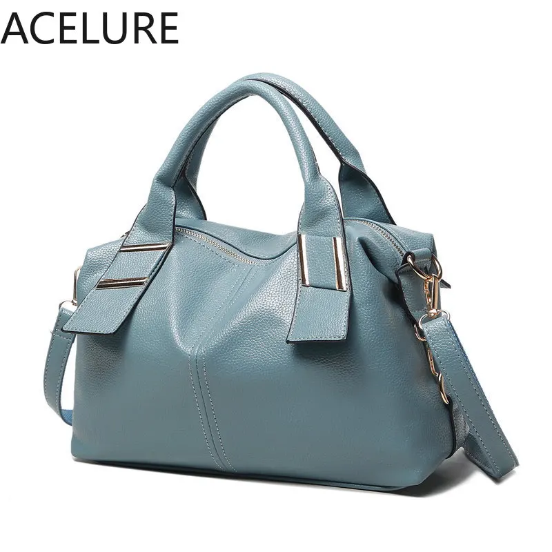 

ACELURE Summer New Female Bags European and American Fashion Shoulder Messenger Bag Solid Color Large-capacity Boston Bag