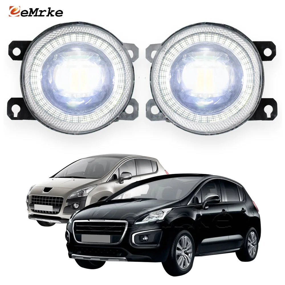 

Led Car Light Assembly with Lens for Peugeot 3008 T8 2008-2016 Daytime Running Lights Angel Eyes DRL Halo 15W 12V Fog Light