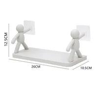 Bathroom Self-adhesive Shampoo Shelves Shower Towel Storage Rack Cosmetic Toilet Organizer Home Decor Kitchen PP Plastic Rack 6