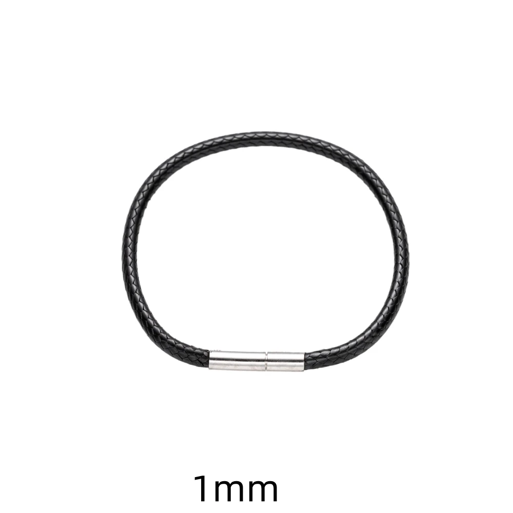 Braided Leather Bracelet - Black Vintage Handmade Jewelry Gift