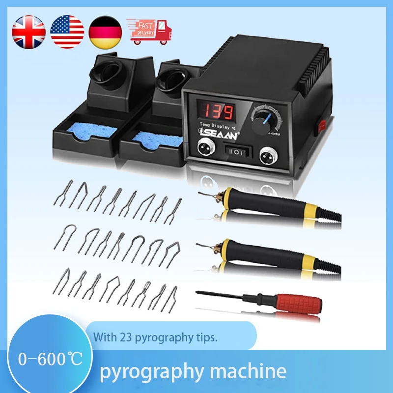 Professional Wood Burning Machine Kit Set Pyrography Machine Wood Craft Tool Kit for Wood Soldering Iron Welding Equipment