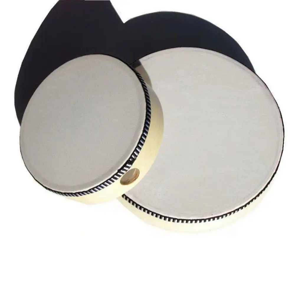 4/6/8/10 Inch Wooden Hand Drum Wood Frame Safe Musical Instrument Toy Convenient Carry Handheld Children Drum Happy Childhood