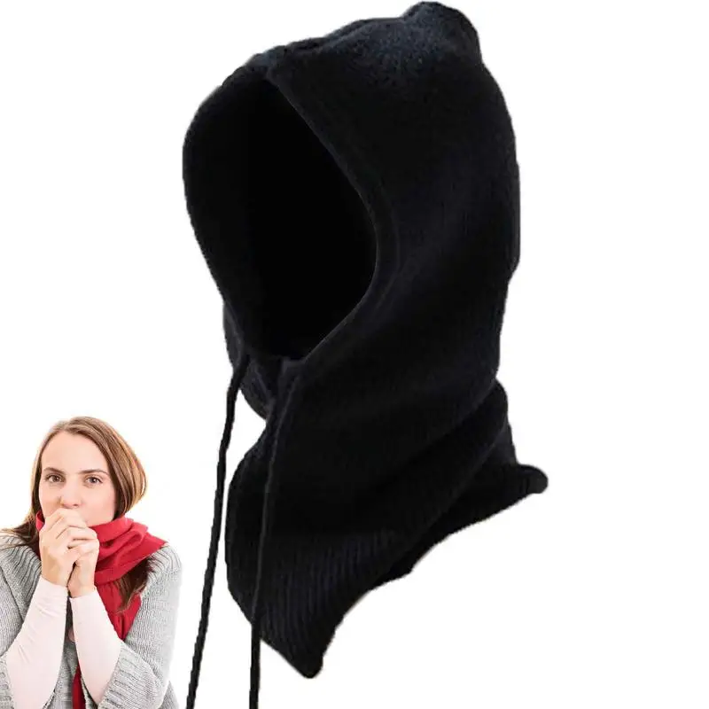

Ski Facial Cover Fuzzy Knitted Beanie Neck Warmer Soft Breathable Motorcycle Cycling Neck Warmer For Motorcycle Cycling