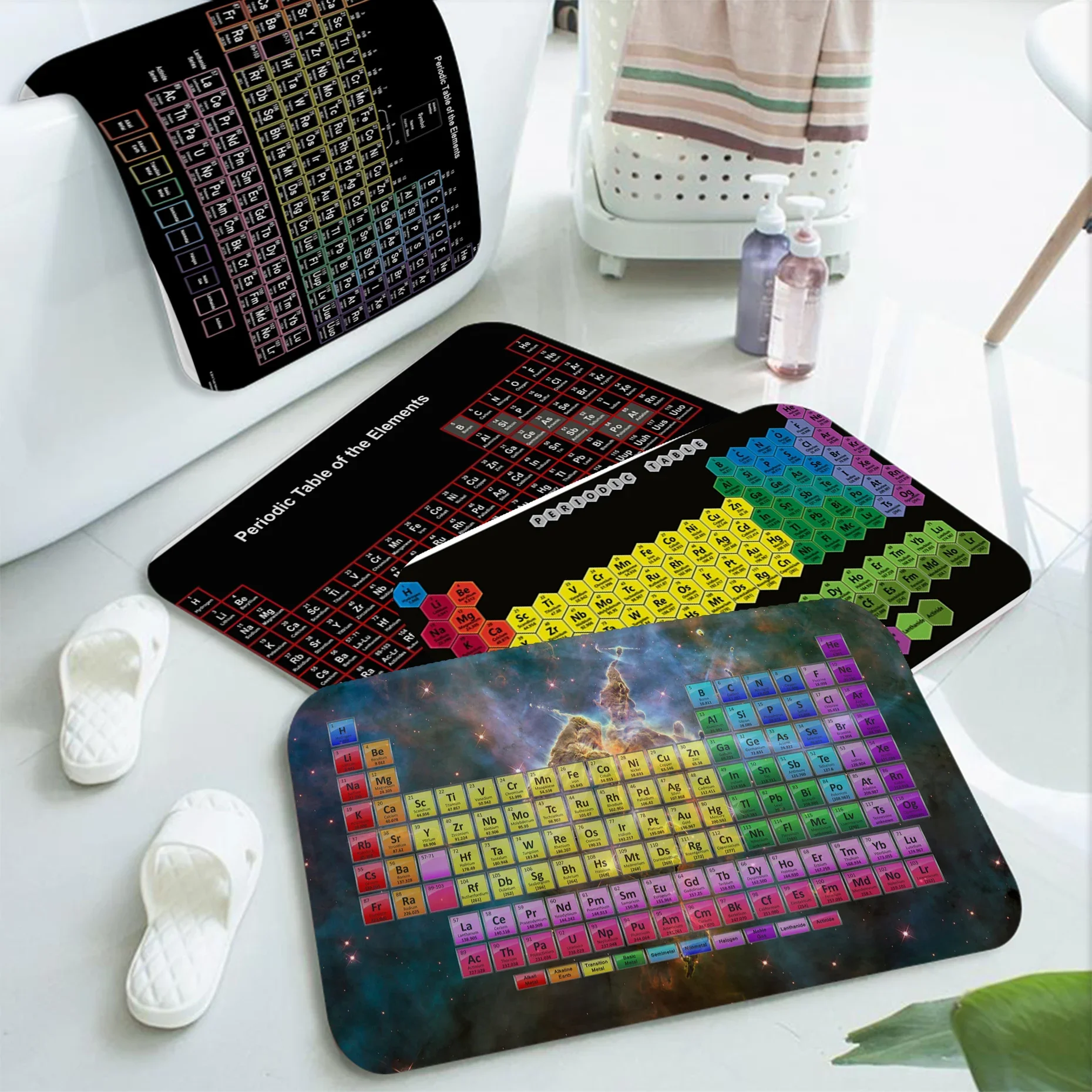 

Periodic Table Of The Elements Floor Carpet Anti-slip Absorb Water Long Strip Cushion Bedroon Mat Alfombra