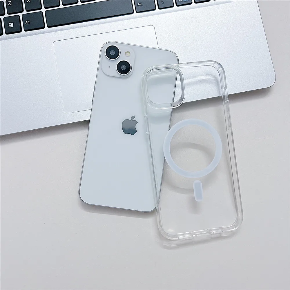 Magnetic Wireless Charging Transparent Phone Case with MagSafe Compatibility