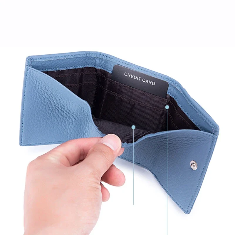 Small Wallet Women's Genuine Leather Japanese Wealth RFID Coin Bag Money Clip Mini Wallets Short Purse Fashion Design Pack Case