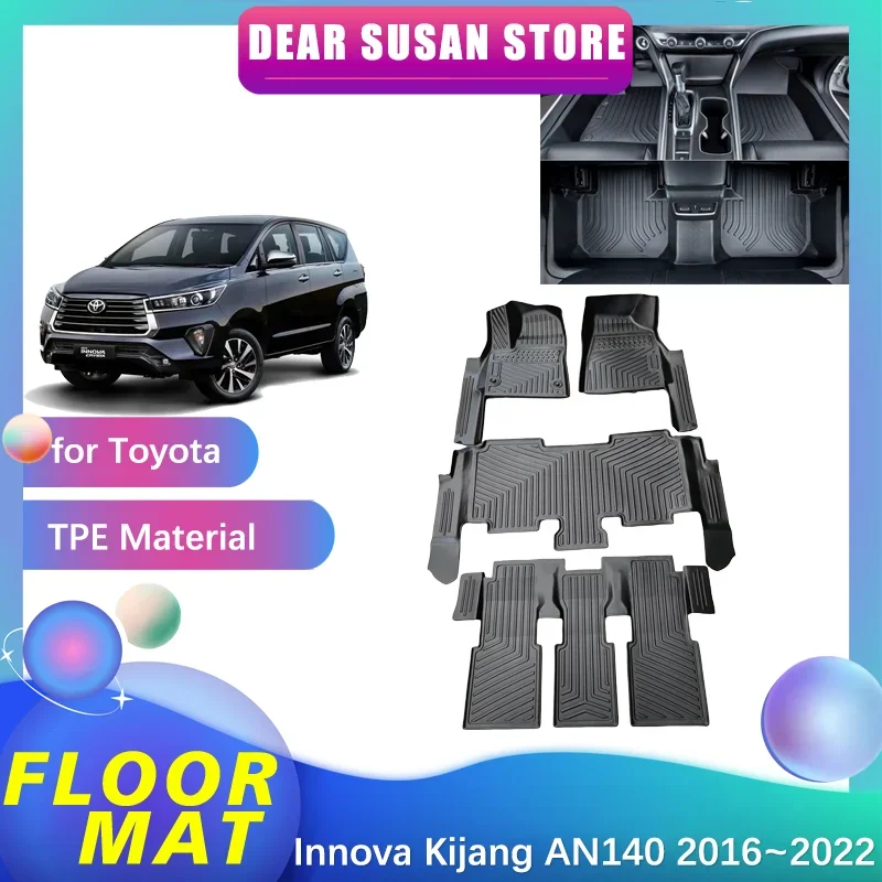 Автомобильный напольный коврик для Toyota Innova Kijang AN140 2016 ~ 2022 2017 2018 2019 2020 2021 футов запчасти ТПЭ внутренняя подкладка коврик пользовательский Чехол коврик аксессуары