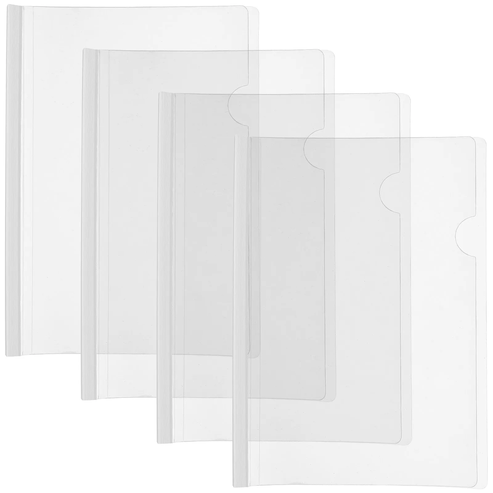 10Pcs 투명 슬라이딩 바 파일 폴더 다기능 보고서 커버 문서 정리 폴더 클립 사무실 학교 용지용