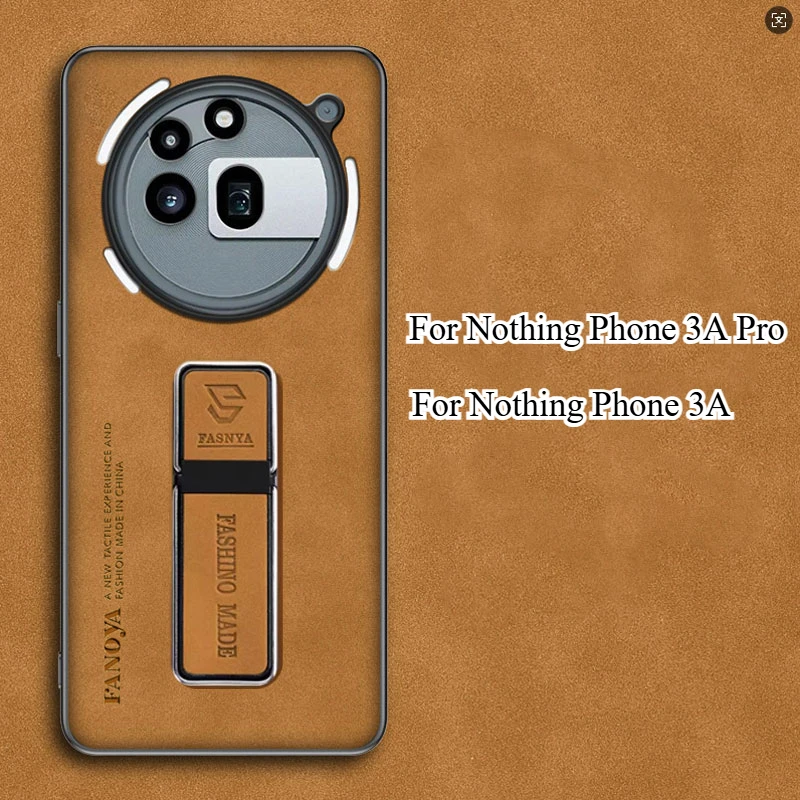 Luxury Sheepskin Leather Case with Matte Silicone Bumper and Kickstand