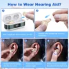 CIC Rechargeable Noise Reduction Hearing Aid for the Elderly Magnetic LCD Display No Howling Hearing Aids Invisible Amplifier 6
