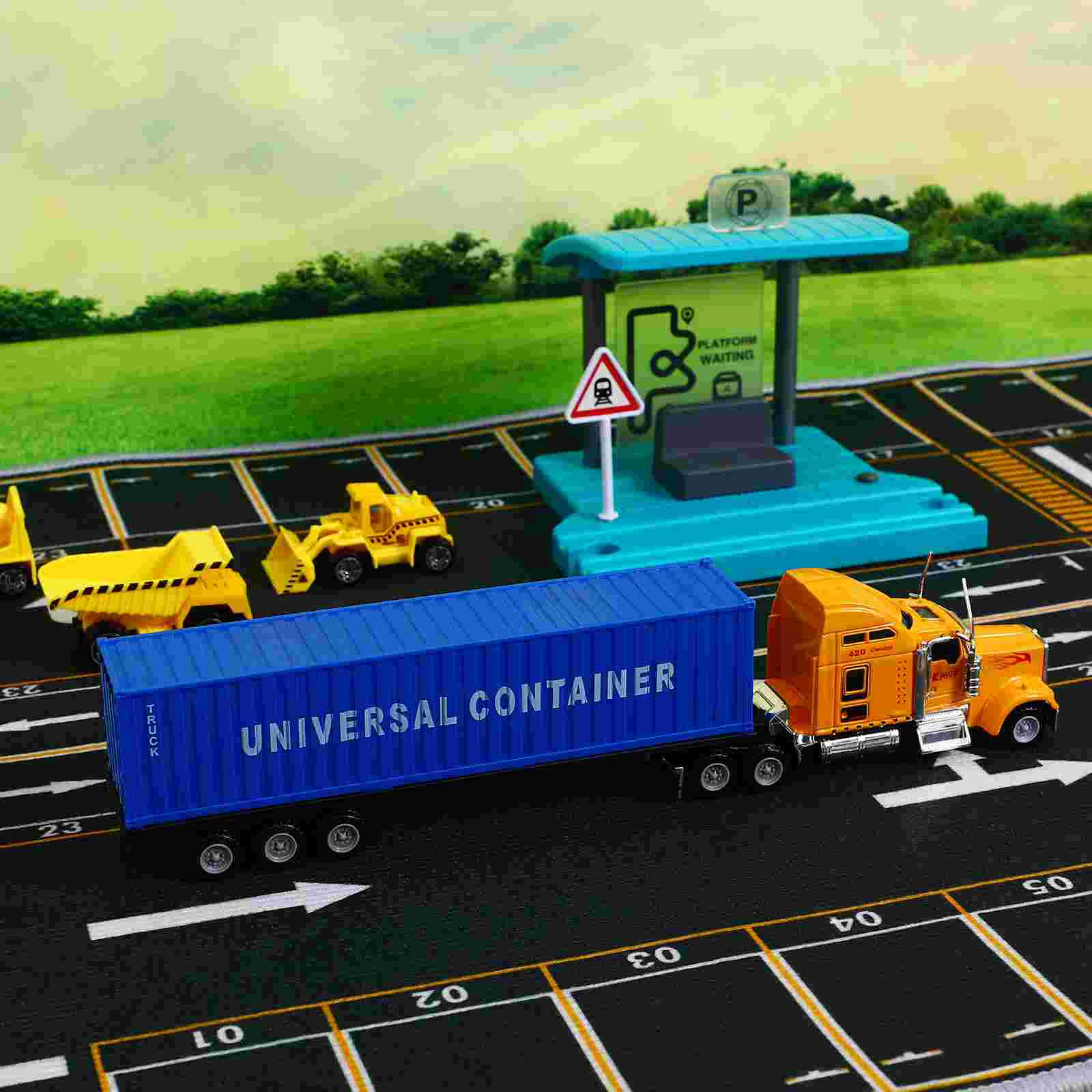 Boys Toys Trucks for Little Large with Trailers Diecast Semi Alloy Child Container 5