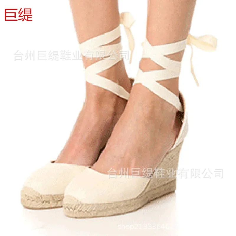Wedges Shoes for Women Sandals High Heels Summer Shoes Round Toe Muffin with Casual Woman Peep Toe Platform Sandals