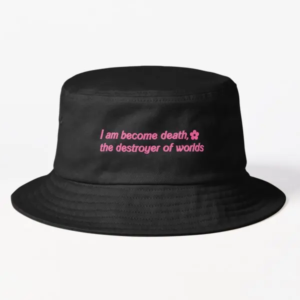 

I Am Become Death Oppenheimer And Barb Bucket Hat Fashion Black Women Caps Cheapu Spring Casual Boys Mens Fish Outdoor
