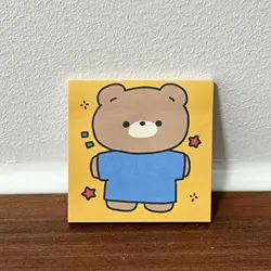 Whimsical Sticky Notes - Adorable Decorative Stationery (Shibashi Bear)