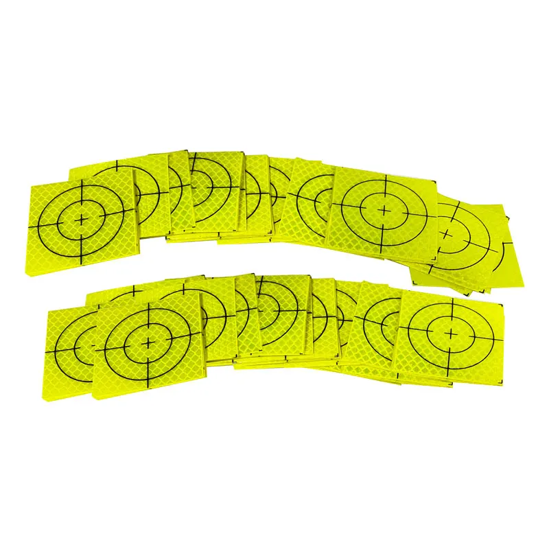 초강력 형광 녹색 반사판 시트, 반사 테이프 타겟, 20, 30, 40, 50, 60mm, 50 개