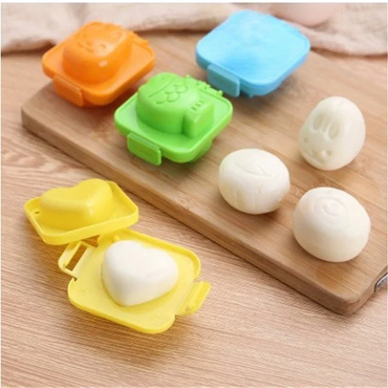 Boiled Egg Mold Cute Cartoon DIY Egg Ring Mould Bento Maker Cutter Decoratin Rice ball Kitchen Accessories 1/6 Pcs
