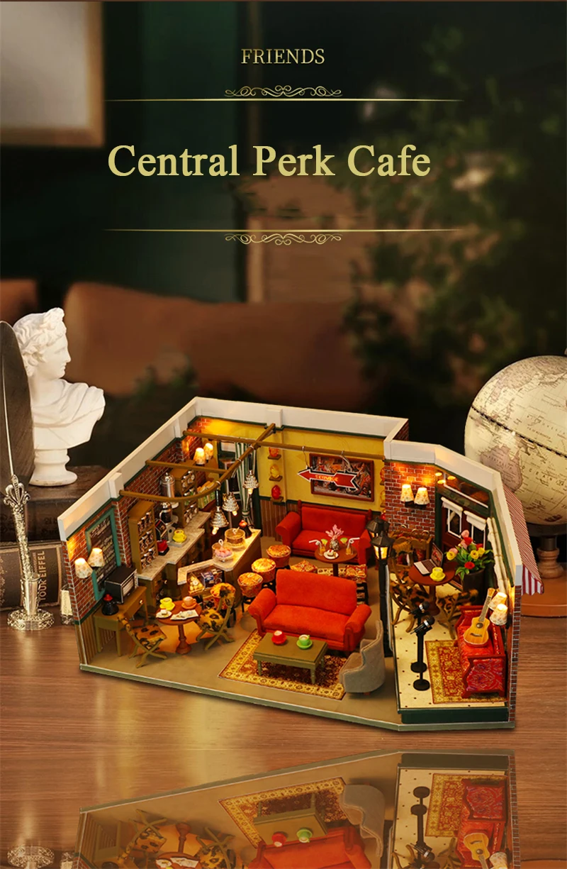 Central Perk Cafe DIY Dollhouse Kit