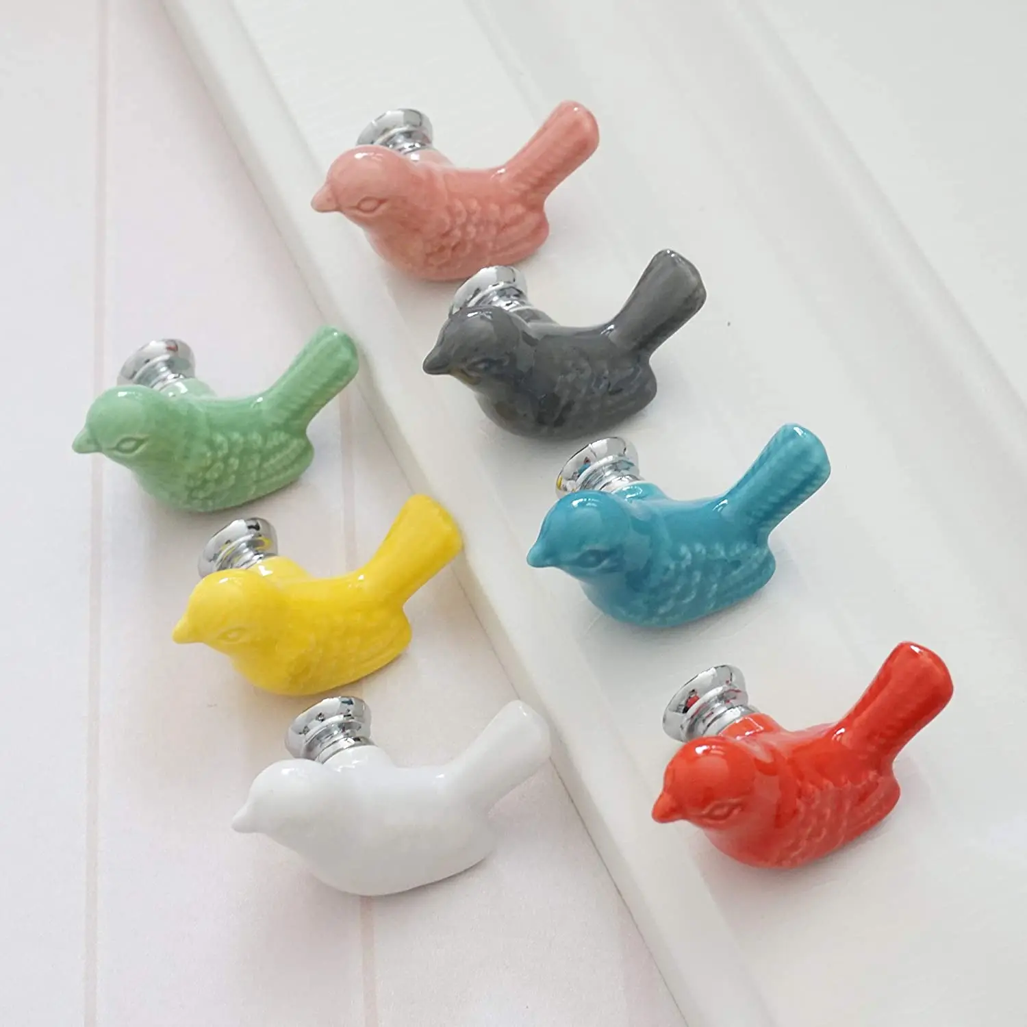 Maniglie Per Mobili In Ceramica 6 Pezzi: Effetto Cotto, Distanza Fori 96mm, Con Viti, Ideali Per Cassetti E Armadi