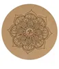 Cork circular yoga mat for meditation, small size inverted flat support pad